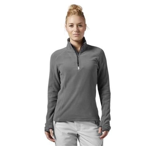 Bluza sportowa damska Reebok AB5089. Szare bluzy damskie Reebok, m, bez wzorów, z materiału, bez kaptura. Za 179.99 zł.