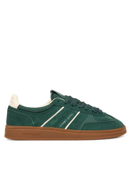 Tommy Jeans Sneakersy The Greenwich Edge Suede EN0EN02924 Zielony. Zielone obuwie sportowe damskie Tommy Jeans, z jeansu, bez zapięcia. Za 449.99 zł.