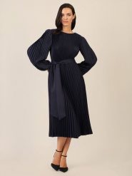 APART Sukienka w kolorze granatowym rozmiar: 40. Niebieskie sukienki damskie Apart, bez wzorów, z tkaniny, bez ramiączek. Za 305.29 zł.