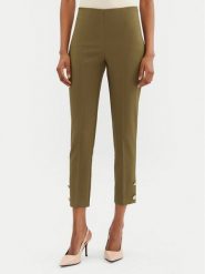 Rinascimento Spodnie materiałowe CFC0122858003 Khaki Regular Fit. Brązowe spodnie materiałowe damskie Rinascimento, bez wzorów, z materiału. Za 209.99 zł.