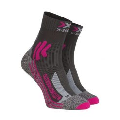 Skarpety trekkingowe damskie X-Socks Trek Outdoor Low Cut 4.0. Czerwone skarpetki damskie X Socks, bez wzorów. Za 85.99 zł.