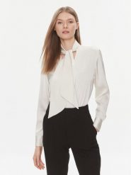 Calvin Klein Bluzka K20K206890 Écru Regular Fit. Bluzki damskie Calvin Klein, bez wzorów, z syntetyku, bez kołnierzyka, bez ramiączek. Za 699.99 zł.