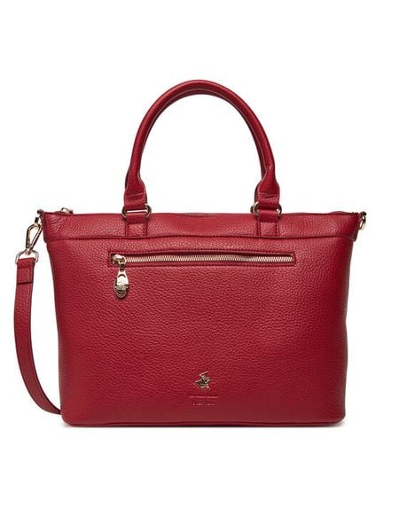 Beverly Hills Polo Club Torebka CEO-BHPC-C-006-08 Czerwony. Czerwone torebki klasyczne damskie Beverly Hills Polo Club, z materiału, bez dodatków. Za 179.99 zł.