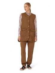 Ilse Jacobsen Kamizelka pikowana w kolorze brązowym rozmiar: 34. Brązowe kamizelki damskie Ilse Jacobsen, bez wzorów, bez kaptura. Za 173.99 zł.