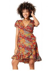 Aller Simplement Sukienka w kolorze czerwono-pomarańczowym rozmiar: 38/40. Czerwone sukienki damskie Aller Simplement, bez wzorów, bez ramiączek. Za 56.99 zł.