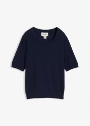 Cienki sweter. Czerwone swetry klasyczne damskie bonprix, bez kołnierzyka. Za 79.99 zł.