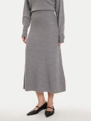 Max Mara Leisure Spódnica midi Agile 2426306028 Szary Regular Fit. Szare spódnice damskie Max Mara Leisure, xs, bez wzorów, z wełny, midi. Za 699.99 zł.