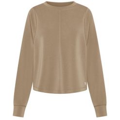 Bluza Deha Przytulna Bluza Z Okrągłym Dekoltem Damskie. Brązowe bluzy damskie Deha, l, z aplikacjami, z elastanu, bez kaptura. Za 414.99 zł.