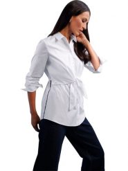 Heine Bluzka w kolorze białym rozmiar: 36. Białe bluzki damskie Heine, bez wzorów, bez kołnierzyka, bez ramiączek. Za 86.99 zł.