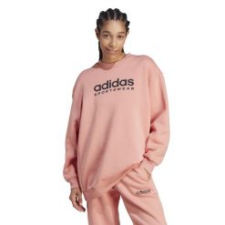 Bluza damska Adidas Gym & Pilates. Czerwone bluzy damskie Adidas, m, bez wzorów, z bawełny, bez kaptura. W wyprzedaży za 199.99 zł.
