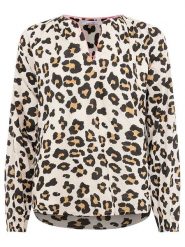 Zwillingsherz Bluzka "Classic Leo" w kolorze kremowo-czarnym rozmiar: S/M. Brązowe bluzki damskie Zwillingsherz, m, bez wzorów, z wiskozy, bez kołnierzyka, bez ramiączek. Za 113.36 zł.