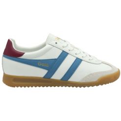 Damskie skórzane sneakersy na sznurowadła Gola Torpedo Leather. Białe obuwie sportowe casual damskie Gola, bez zapięcia. Za 468.00 zł.