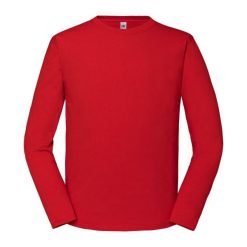 Koszulka Z Długim Rękawem Unisex Dla Dorosłych Iconic 195. Czerwone koszulki damskie Fruit of the Loom, xl, bez wzorów, bez kołnierzyka, bez ramiączek. Za 62.99 zł.