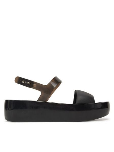 Melissa Sandały Float Platform 36066 Czarny. Czarne sandały damskie Melissa, bez wzorów, z tworzywa sztucznego, bez obcasa, na płaskiej podeszwie, bez zapięcia. Za 399.99 zł.
