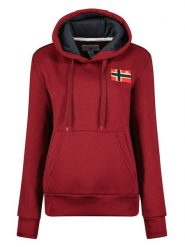 Geographical Norway Bluza "Genifer" w kolorze bordowym rozmiar: S. Czerwone bluzy damskie Geographical Norway, s, bez wzorów, z kapturem. Za 113.95 zł.
