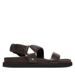 Sandały Max Mara. Brązowe sandały damskie Max Mara, bez wzorów, bez obcasa, na płaskiej podeszwie, bez zapięcia. Za 2,429.00 zł.