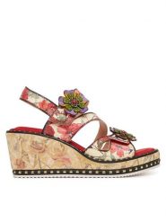 Laura Vita Sandały Ballon 09 Kolorowy. Sandały damskie LAURA VITA, bez wzorów, ze skóry, bez obcasa, na koturnie, bez zapięcia. Za 429.99 zł.