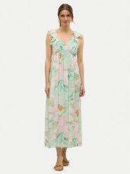 Vero Moda Sukienka letnia Josie 10324125 Zielony Regular Fit. Zielone sukienki damskie Vero Moda, bez wzorów, z wiskozy, bez ramiączek. Za 149.99 zł.