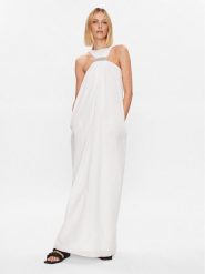 Fabiana Filippi Sukienka letnia ABD273B590 Biały Relaxed Fit. Białe sukienki damskie Fabiana Filippi, bez wzorów, z bawełny, bez ramiączek. Za 2,939.00 zł.