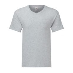 Koszulka Unisex Dla Dorosłych Iconic 150 Heather V Neck. Szare bluzki damskie Fruit of the Loom, xl, bez wzorów, bez kołnierzyka, bez ramiączek. Za 45.99 zł.