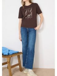 Cecil Koszulka w kolorze ciemnobrązowym rozmiar: M. Brązowe bluzki damskie Cecil, m, bez wzorów, z bawełny, bez kołnierzyka, bez ramiączek. Za 97.05 zł.