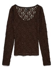 Vero Moda Bluzka w kolorze brązowym rozmiar: S. Brązowe bluzki damskie Vero Moda, s, bez wzorów, z koronki, bez kołnierzyka, bez ramiączek. Za 98.95 zł.