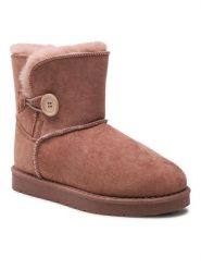 Nelli Blu Śniegowce CS123D Brązowy. Brązowe kozaki dziewczęce Nelli Blu, bez wzorów, z materiału, bez obcasa, bez zapięcia. Za 59.99 zł.