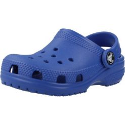 Sandały CROCS CLASSIC CLOG T Niebieski. Niebieskie sandały damskie Crocs, bez wzorów, z materiału, bez obcasa, bez zapięcia. Za 169.99 zł.