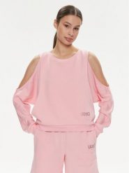 Liu Jo Bluza MA4385 F0873 Różowy Loose Fit. Czerwone bluzy damskie Liu Jo, s, bez wzorów, z bawełny, bez kaptura. Za 619.99 zł.