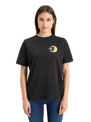 Scotch & Soda Koszulka w kolorze czarnym rozmiar: M. Czarne koszulki damskie Scotch & Soda, m, bez wzorów, z bawełny, bez kołnierzyka, bez ramiączek. Za 96.14 zł.