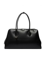 Calvin Klein Torebka Emblem Trio Large Work Bag LV04F3368G Czarny. Czarne torebki klasyczne damskie Calvin Klein, ze skóry, bez dodatków. Za 799.99 zł.