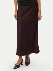 Vero Moda Spódnica midi Elena 10337459 Brązowy Regular Fit. Brązowe spódnice damskie Vero Moda, m, bez wzorów, z syntetyku, midi. Za 129.99 zł.
