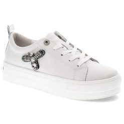 Białe Sneakersy Filippo Modne Obuwie Damskie. Białe obuwie sportowe damskie Filippo, na wiosnę, ze skóry, bez zapięcia. Za 209.00 zł.
