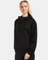 Damska bawełna bluza z kapturem Kilpi BAYA-W. Czarne bluzy damskie Kilpi, bez wzorów, z bawełny, z kapturem. Za 422.05 zł.