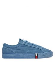 Tommy Jeans Tenisówki Archive Vulc Y2K Washed Canvas EN0EN02957 Niebieski. Niebieskie obuwie sportowe damskie Tommy Jeans, bez wzorów, z jeansu, bez zapięcia. Za 359.99 zł.