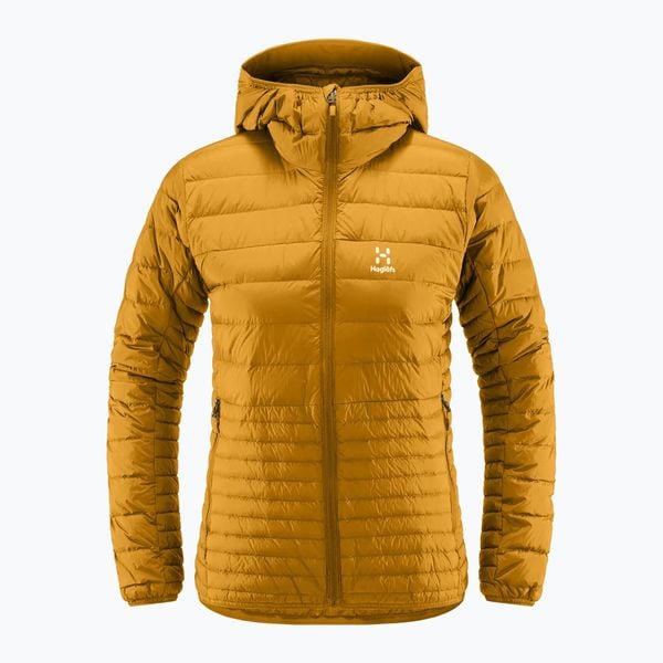 Kurtka puchowa damska Haglöfs Micro Nordic Down Hood. Żółte kurtki damskie Haglöfs, na zimę, xs, bez wzorów, z puchu, bez kaptura. Za 539.99 zł.