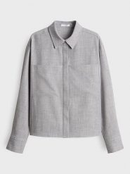 OPUS Koszula "Felange" w kolorze szarym rozmiar: 44. Szare koszule damskie Opus, bez wzorów, bez kołnierzyka, bez ramiączek. Za 173.99 zł.