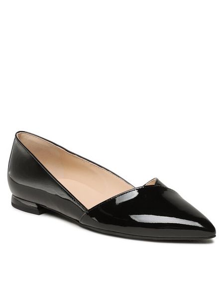 HÖGL Baleriny Boulevard 10 Czarny. Czarne balerinki damskie Högl, bez wzorów, z lakierowanej skóry. Za 349.99 zł.