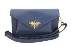 Listonoszka skórzana BARBERINI'S j. granatowa 955-41. Niebieskie shopper bag Barberinis, bez wzorów, ze skóry, bez dodatków. Za 209.99 zł.