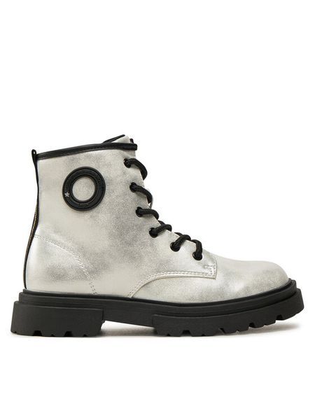 Primigi Kozaki 6975300 Srebrny. Szare kozaki dziewczęce Primigi, bez wzorów, ze skóry, bez obcasa, bez zapięcia. Za 169.99 zł.