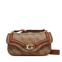 Torebka Guess. Brązowe listonoszki damskie Guess, z aplikacjami, bez dodatków. Za 399.99 zł.
