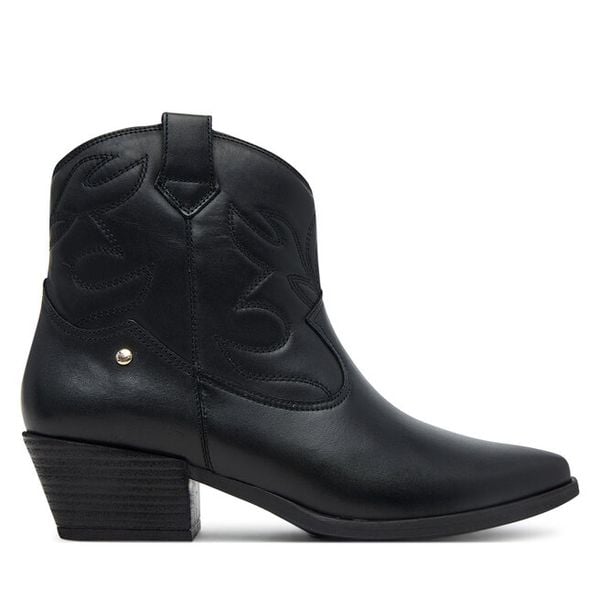 Kowbojki Pikolinos. Czarne botki damskie Pikolinos, bez obcasa, na słupku, bez zapięcia. Za 539.99 zł.