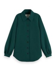 Scotch & Soda Bluzka w kolorze morskim rozmiar: 38. Niebieskie bluzki damskie Scotch & Soda, bez wzorów, bez kołnierzyka, bez ramiączek. Za 178.37 zł.