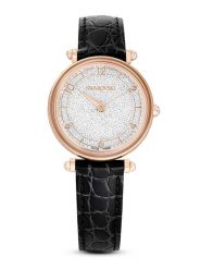 Swarovski Zegarek kwarcowy w kolorze różowozłoto-czarno-białym rozmiar: onesize. Czarne, analogowe zegarki damskie Swarovski, ze stali. Za 674.99 zł.