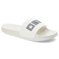 Białe Klapki Big Star Damskie Buty Profilowane. Białe klapki damskie Big Star, bez wzorów, bez obcasa, bez zapięcia. Za 79.99 zł.