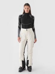 4F Spodnie narciarskie w kolorze kremowym rozmiar: S. Brązowe spodnie dresowe damskie 4F, m, bez wzorów, narciarskie, Primaloft. Za 501.57 zł.