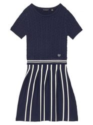 Guess Sukienka codzienna J5YK18 Z3OI0 Granatowy Regular Fit. Niebieskie sukienki dziewczęce Guess, z aplikacjami, z wiskozy, bez ramiączek, proste. Za 227.00 zł.