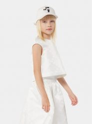 Karl Lagerfeld Kids Bluzka Z30117 D Écru Regular Fit. Bluzki i koszule dziewczęce Karl Lagerfeld Kids, bez wzorów, z syntetyku, bez kołnierzyka, bez ramiączek. Za 349.99 zł.