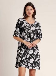 Admas Sukienka w kolorze czarno-białym rozmiar: M. Białe sukienki damskie admas, bez wzorów, z bawełny, bez ramiączek. Za 69.99 zł.