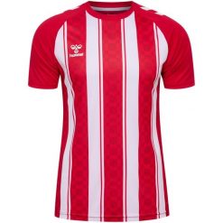 Koszulka Hummel Match striped. Białe bluzki damskie Hummel, bez wzorów, sportowe, bez kołnierzyka, bez ramiączek. Za 194.00 zł.